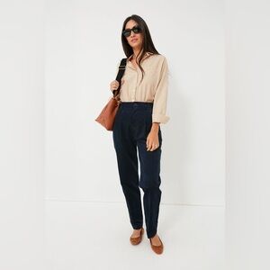 Alex Mill Pants Navy Rugged Corduroy Boy Pant Pleated Size 6 Quiet Luxury